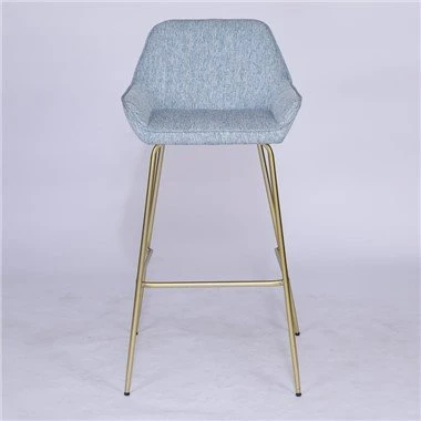 Beige fluwelen barkrukken